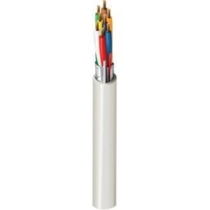 Belden 5506FE 0051000 22-8 Security and Sound Cable, Riser-CMR, Stranded Bare Copper Conductors with Polypropylene Insulation, Beldfoil Shield and PVC Jacket with Ripcord, Green