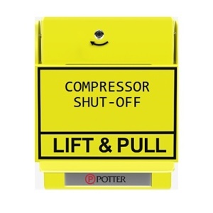 Potter 1000683-4 RMS-1T-LP-KL Compressor Shutoff, Yellow