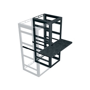 Middle Atlantic WS4-M26-18 Writing Shelf for 26" Deep Racks, 4-Bay, 18" Deep