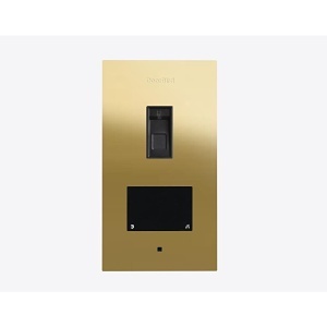 DoorBird A1122 Flush-Mount IP Access Control Device with Fingerprint Reader, Brass PVD