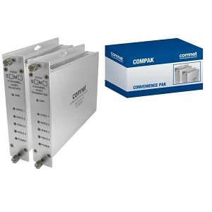 ComNet COMPAK41M1 4-Channel Analog Video Kit, Multimode, 1-Fiber