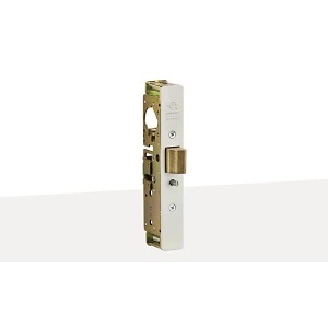 Adams Rite 4911W-35-201-313 Heavy Duty Deadlatch, Radius Faceplate with Weatherstrip 1" x 6-7/8", 1-1/8" Backset, LH/RHR, 4902 2-5/8" Flat Strike, Dark Bronze Anodized (313)