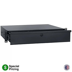 Lowell UDE-414 4U Non-Locking Rack Utility Drawer