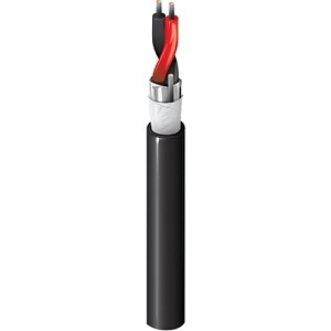 Belden 5240F1 010Z1000 16/1 Pair Stranded Shielded Security and Sound Cable, TC, PVC, 1000' (304.8m) Reel, Black