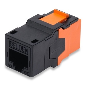 Belden AX104019 CAT6A 10GX RJ45 Coupler, KeyConnect Style, Blue
