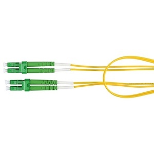 Belden FPSLALA003MR1XY Fiber Optic Patch Cable, OS2 LC Duplex/APC to LC Duplex/APC, 3m