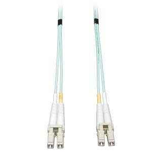 Eaton Tripp Lite N820-25M 10Gb Duplex Multimode 50/125 OM3 LSZH Fiber Patch Cable, (LC/LC), 25m (82'), Aqua