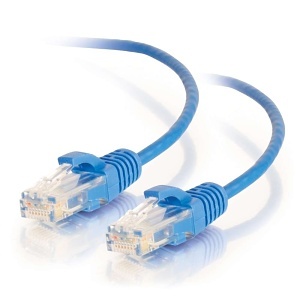 C2G CG01083 CAT6 Snagless Unshielded Slim Ethernet Network Patch Cable, 10' (3m), Blue