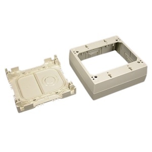 Wiremold PSB2WH Eclipse Two-Gang Device Box Fitting, White, TAA Compliant