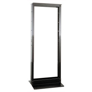 Hubbell HPW48RR23 24U Relay Rack, 48" Height, 23" Width, Black