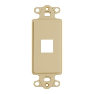ICC IC107DI1IV Decorator Insert for Keystone Jack, 1-Port Wall Plate Module, Decora Style, Ivory
