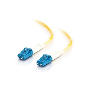 C2G CG34956 ST-ST 9/125 OS2 Simplex Single-Mode Fiber Optic Cable, LSZH, 16.4' (5m), Yellow