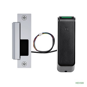HES ES100-16S-IPS-BSP Wireless Electric Strike, 1600 Strike, Complete PAC Latch Bolts and Deadbolts Faceplates Black Suede Powder