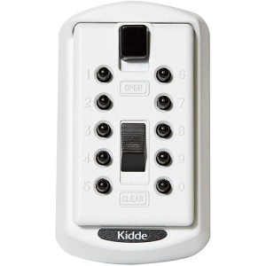 Kidde 1413 2-Key Push Button Cabinet and Enclosure, White