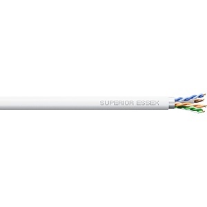 Superior Essex 6F-246-4B CAT6A Network Cable, 1000' Reel Box, White