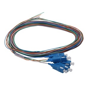 Cleerline PT-SC06-SM-3M Fiber Optic Pigtail Set, 6-Fiber OS2, Simplex SC/UPC to Blunt, 900 µm Buffered, (3.0m) 9.8'