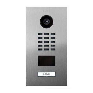 DoorBird 429614813 D2101V IP Video Intercom, 2-Way Audio, Flush Mount, Brushed Stainless Steel V2A