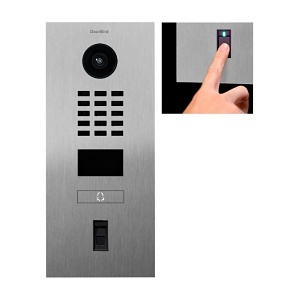 DoorBird 429615117 D2101FV Fingerprint 50 IP Video Intercom, Flush Mount, Brushed Stainless Steel V2A