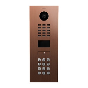 DoorBird 429637652 D2101KV IP Video Door Station, Flush Mount, Brushed Bronze