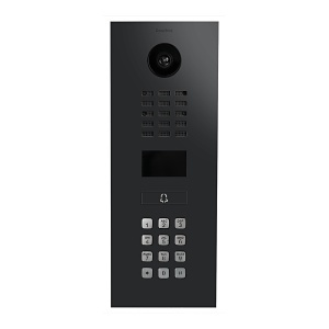 DoorBird 429637775 D2101KV IP Video Intercom, 1-Call Button, Flush Mount, Powder-Coated Graphite Black