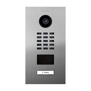 DoorBird 429639397 D2101KV IP Video Intercom, 1-Call Button, Flush Mount, Brushed V4A Stainless Steel