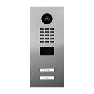DoorBird 429641055 D2102V IP Video Intercom, 2-Call Button, Surface Mount, Brushed V4A Stainless Steel