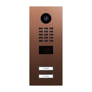 DoorBird 429641086 D2102V IP Video Intercom Station, Surface Mount, Brushed Bronze