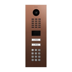 DoorBird 429653119 D2102KV IP Video Intercom Station, Surface Mount, Brushed Bronze