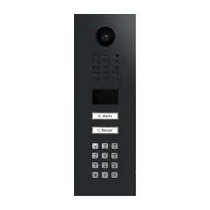 DoorBird 429653225 D2102KV IP Video Intercom Station, Flush Mount, Graphite Black