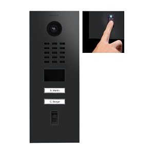 DoorBird 429656653 D2102FV Fingerprint 50 IP Video Intercom, Surface-Mount, Graphite Black