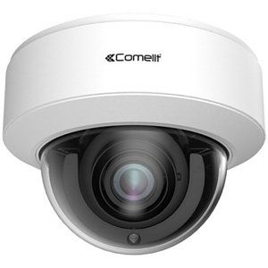 Comelit IPKCAMA08ZC Advance Series Vandaldome IP Camera with Built-in Microphone, IK10, 2.8-12mm Motorized Lens, White