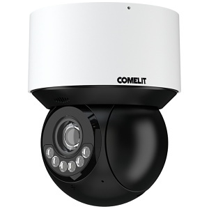 Comelit ipptza04z04a Advance Series 4MP Mini PTZ IP Camera with Built-in Speaker and Microphone, 4x Optical Zoom, White