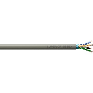 Superior Essex 6A-272-3A CAT6A Network Cable, 1,000' Roll, Gray