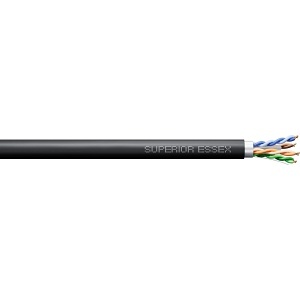 Superior Essex 6F-272-EB 4X23 CAT6A CMP Shielded Twisted Pair Cable, 1000', Black