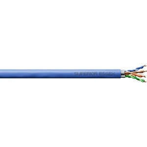 Superior Essex 6S-220-2A 23/4 CAT6A U/FTP Riser Cable, 1000' (304.8m) Reel, Blue