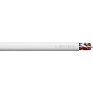 Superior Essex 51-478-48 24/25 CAT5e Unshielded Plenum Cable, 300V AC, 1', White