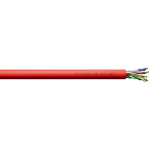 Superior Essex 66-273-9B CAT6 Network Cable, 4x23 DataGain, CMP Rated, 2.5km, Red
