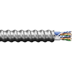 Superior Essex K2-299-S5 CAT5e Interlock Armored Dual-Component Cable, Riser CMR, 1000' Reel