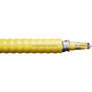 Superior Essex L4072K401 72-Fiber Single-mode Fiber Optic Cable, Plenum, Tight Buffer, Yellow
