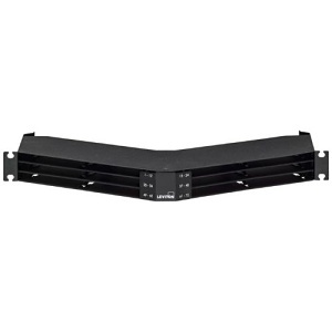Leviton HDX1A-144 OPT-X UHDX 1RU Angled Panel, Empty, Black