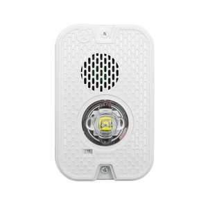 System Sensor P2GWKLED L-Series Compact Outdoor Horn Strobe, Wall Mount, FIRE Label, White