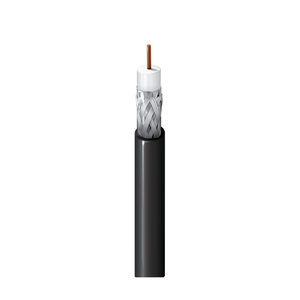 Belden 9914010500 RG8 10AWG Coaxial Cable, 500', Solid, Black