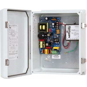 Altronix NETWAYSP2PWP Single 1G Fiber Optic SFP, 2-Port 10/100/1000, 30W-Each, Hardened 120W Power Supply/BatChr and Media Converter Mounted, IP66 Outdoor Enclosure