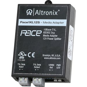 Altronix Pace1KL12S Single Pair Ethernet Media Adapter Power Splitter for 10Base‑T1L 12VDC