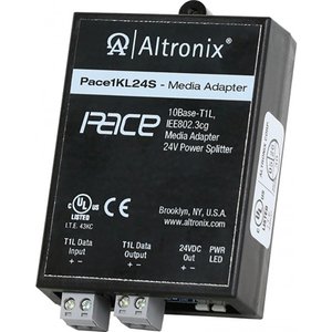 Altronix Pace1KL24S Single Pair Ethernet Media Adapter Power Splitter for 10Base‑T1L 24VDC