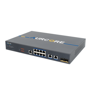 AurCore AES4101 AES4000 Series Layer 3 Managed Multi-Gigabit Ethernet Switch, 8 2.5GE RJ45 Ports, 2 10GE RJ45 Uplink Ports, 2 10GE SFP+ Uplink Ports