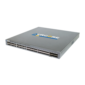 AurCore AES6005B AES6000 Series Layer 3 Data Center Switch, 24 10GE SFP+ Ports, 24 10GE Base-T Ports, 6 100GE QSFP28 Ports