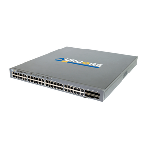 AurCore AES6006B Layer 3 Ethernet Switch, (48) 10GE Base-T, (6) 100GE QSFP28, AURC-NOS