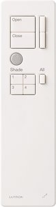 Lutron CS-YJ-4GC-WH 4-Group RF Remote Control for Lutron Shades, Battery Operated, White