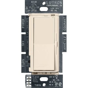 Lutron DVCL-153P-LA Diva LED+ Dimmer Switch, 150W LED, Single Pole / 3-Way, No Neutral Required, 120V, Light Almond